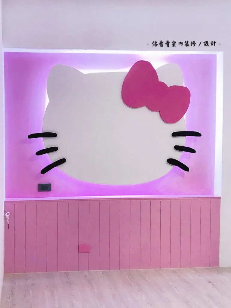 嘉義裝修客制化設計作品 kitty床頭櫃